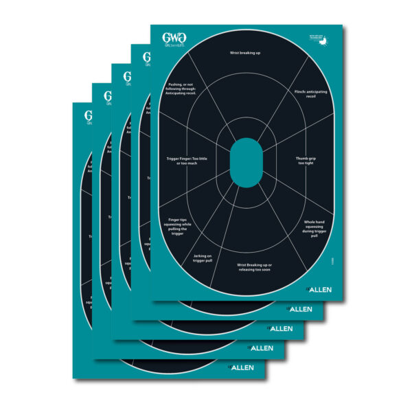 Girls With Guns 15283 Splash  Self-Adhesive Paper Black/Teal 12"x18" Oval 5 Pack — view 1