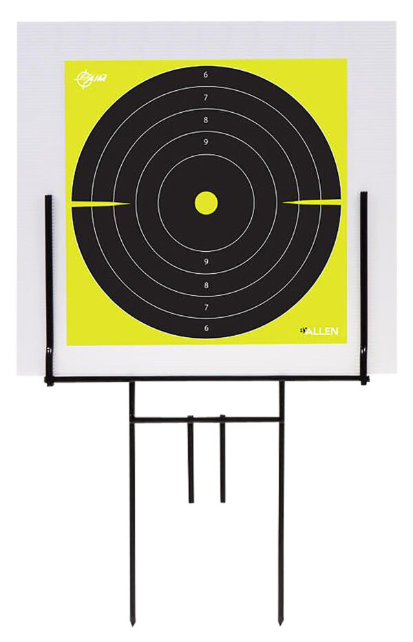 EZ-Aim 15309 Portable Range Target Stand  Black Steel 18" W x 19" H Includes 2 Adhesive Targets — view 1
