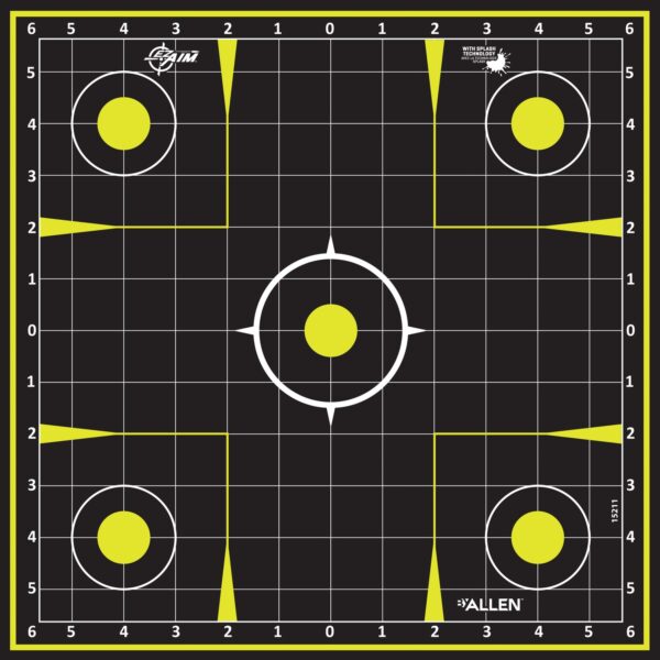 Allen 15211-30 EZ Aim Splash  Hanging 12"x12" Black/Chartreuse 30 Pack — view 1