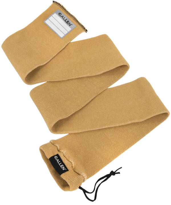 Allen 13172 Stretch Knit Gun Sock Coyote Silicone-Treated Knit w/Custom ID Labeling Holds Rifles with Scope or Shotguns 52" L x 3.75" W Interior Dimensions — view 1