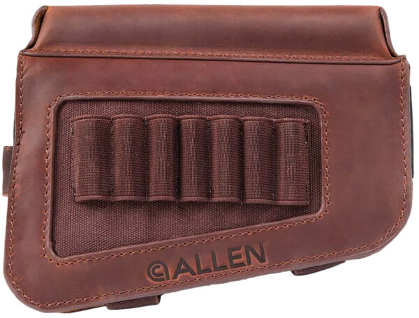 Allen 8519 Westcliff Buttstock Cartridge Carrier 7rd Leather Rifle Buttstock Mount Features Raised Cheek Piece — view 1