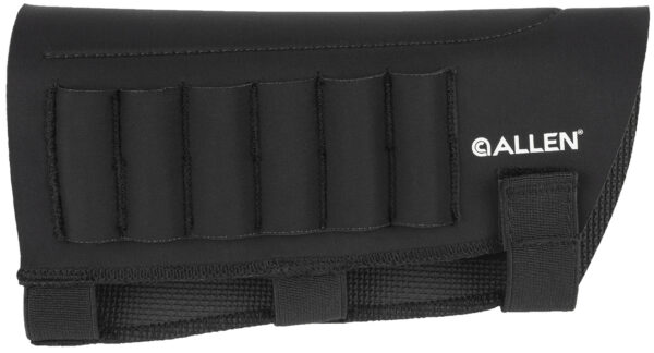 Allen 18427 Buttstock Shell Holder  Black Neoprene 223-300 Win Magnum 6rd Velcro Mount — view 1
