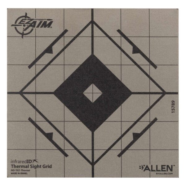 ALLEN EZ AIM 6IN ADHESIVE THERMAL SIGHT GRID TARGET ( 6 PER CASE) — view 1