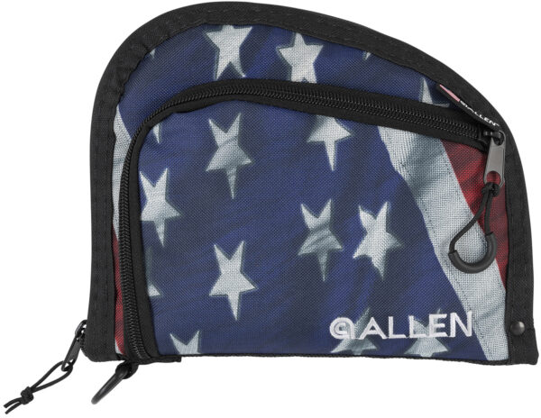 Allen 7719 Victory Auto Fit Handgun Case USA Flag Endura w/Black Trim, 1-Pocket, Knit Lining, Foam Padding & Lockable Zippers 9" x 7" Interior Dimensions — view 1