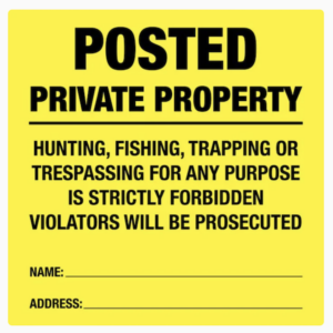 ALLEN POSTED NO TRESPASSN SIGN 12PK