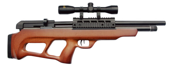 Beeman 1357 Under-Lever  Pre-Charged Pneumatic 177 Pellet 12+1 Shot Black Black Receiver European Hardwood Scope 4x32mm — view 1