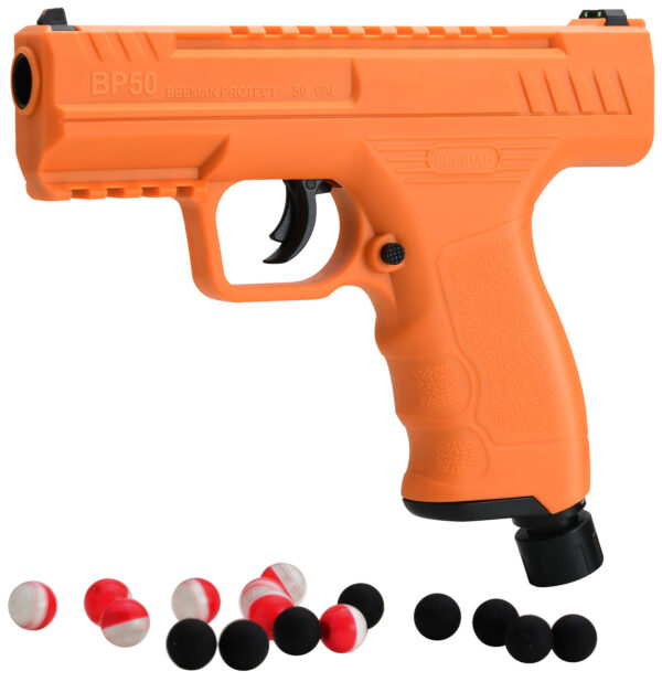Beeman 6053 Projectile Launcher Combo Orange CO2 50 Cal, 8 Pepper Balls, 8 Steel Balls — view 1