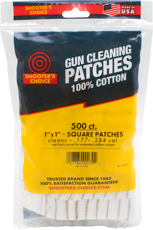 SHOOTERS CHOICE 1" SQUARE - CLEANING PATCHES 500 PACK — view 1