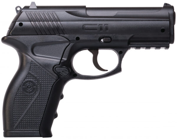 Crosman C11 C11 Air Pistol CO2 177 18+1 Black Polymer Grips — view 1