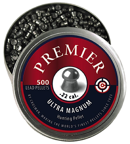 Crosman LDP22 Premier Ultra Magnum 22 Lead Domed Pellet 500/Tin — view 1