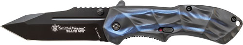 S&W KNIFE BLACK OPS 3RD GEN. - BLUE HANDLE TANTO MAGIC ASSIST — view 1