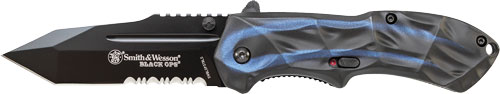 S&W KNIFE BLACK OPS 3RD GEN. - BLUE HANDLE MAGIC ASSIST — view 1