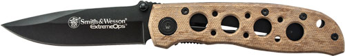 S&W KNIFE EXTREME OPS 3.2" - BLADE BLACK/DESERT CAMO HANDLE — view 1