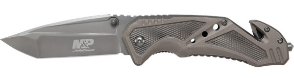 Smith & Wesson Knives SWP11GCP M&P Rescue 3.79" Folding Tanto Plain 7Cr15MoV SS Blade Aluminum Handle Includes Pocket Clip — view 1