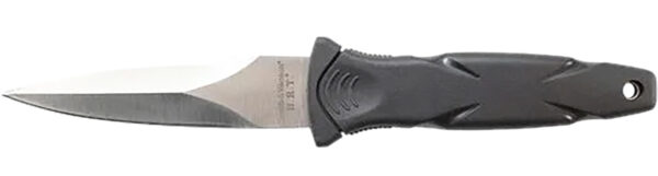 Smith & Wesson Knives SWHRT3 H.R.T.  3.50" Fixed Spear Point Plain Black TPR Handle Includes Sheath 7.5" OAL — view 1