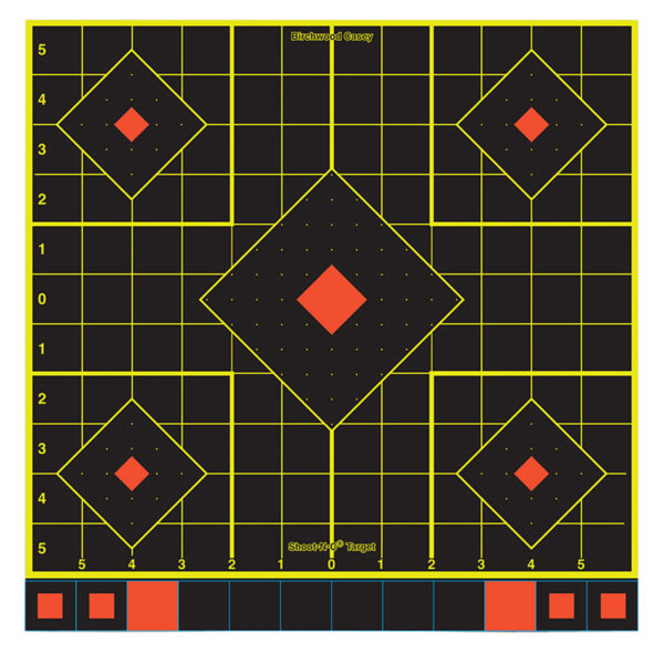 Birchwood Casey 34214 Shoot-N-C Reactive Target Self-Adhesive Paper Multi Color 12" 5-Diamond 12 Pack — view 1