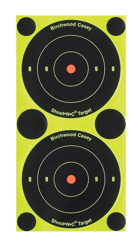 Birchwood Casey 34375 Shoot-N-C Reactive Target Self-Adhesive Paper Black/Yellow 3" Bullseye 240 Pack — view 1