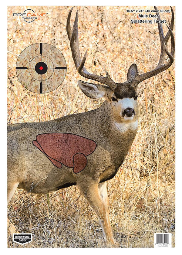 Birchwood Casey 35402 Pregame  Mule Deer Paper Target 16.50" x 24" 3 Per Pkg — view 1