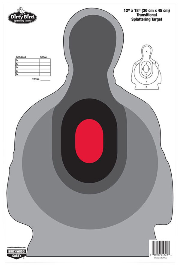 Birchwood Casey 35722 Dirty Bird  Silhouette Tagboard Target 12" x 18" 100 Per Pkg — view 1