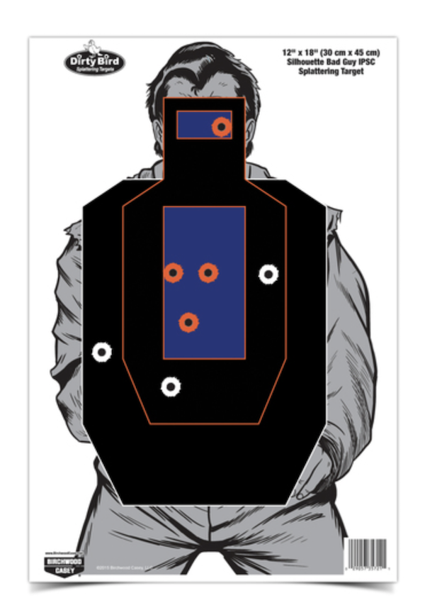 BC DB 12"X18" BAD GUY IPSC SIL. 8PK — view 1