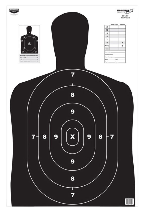 Birchwood Casey 37021 EZE-Scorer BC-27 Silhouette Paper Target 23" x 35" 100 Per Pack — view 1