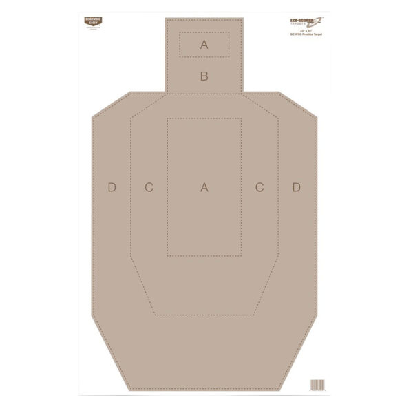 Birchwood Casey 37025 EZE-Scorer  IPSC Hanging Paper 23" x 35" Tan Pkg of 100 — view 1