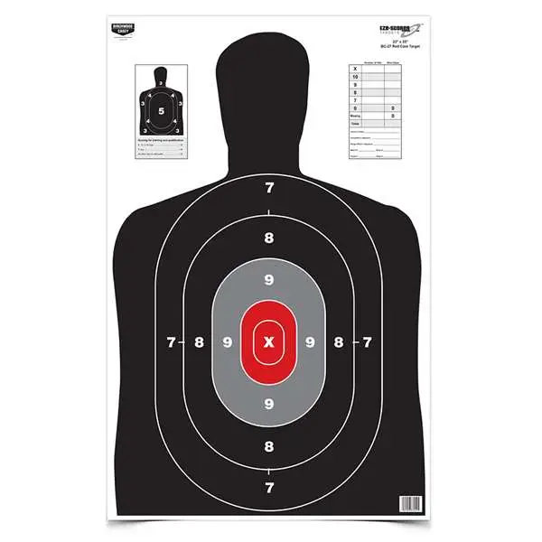B/C TARGET EZE-SCORER 23"x35" RED CORE PAPER BC27 100/PK — view 1