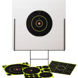 Birchwood Casey 46101 Shoot-N-C Portable Range Kit Self-Adhesive Bullseye Includes Plastic Backboard/Steel Frame/Targets