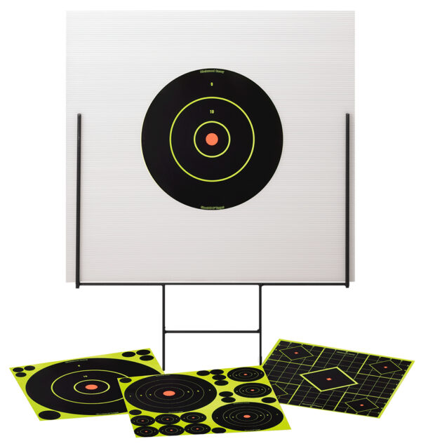Birchwood Casey 46101 Shoot-N-C Portable Range Kit Self-Adhesive Bullseye Includes Plastic Backboard/Steel Frame/Targets — view 1