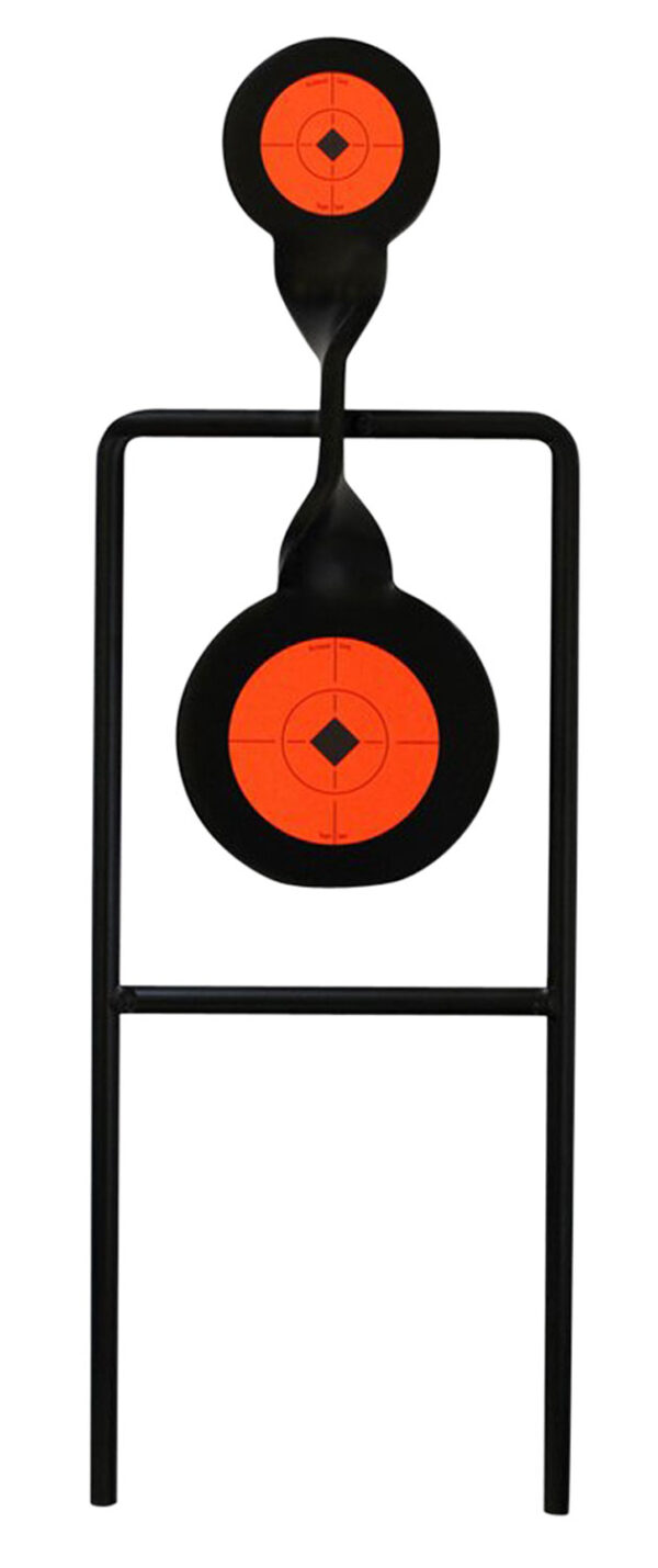 Birchwood Casey 46244 World of Targets Double Mag Handgun Black/Orange Steel Bullseye Standing — view 1