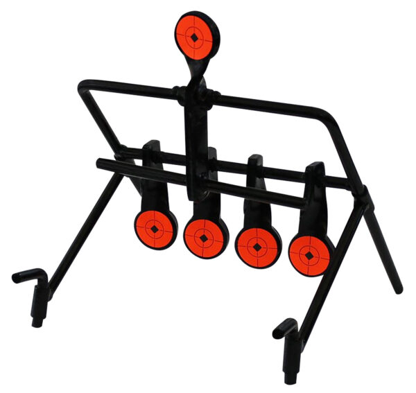 Birchwood Casey 47021 World of Targets Resetting Gallery 1.75" Rimfire Rifles/Handguns Black/Red 0.37" Thick Standing Works With Rimfire — view 1