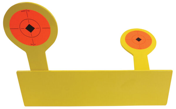 Birchwood Casey 47522 World of Targets Bushwacker Rimfire Pistol/Rifle Black/Orange AR400 Steel Circle w/Crosshair & Diamond — view 1