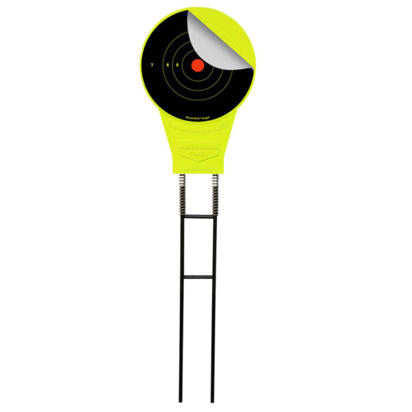 Birchwood Casey 48028 Ground Strike Belly Dancer Pistol/Rifle Metal Yellow Bullseye Illustration Impact Enhancement Motion Includes Targets — view 1