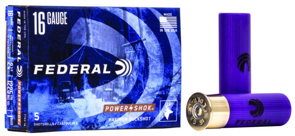 Federal F1641B Power-Shok Magnum 16Gauge 2.75" 12Pellets 1 3/16oz 1BuckShot 5 Per Box/50 Case — view 1