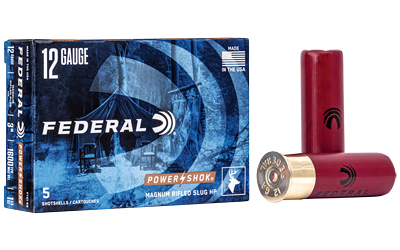 FED PWRSHK 12GA 3" MG RFL SLUG 5/250 — view 1