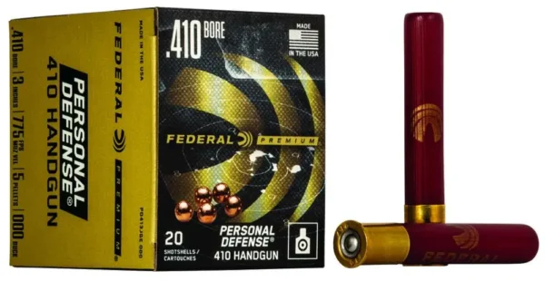 FEDERAL PERSONAL DEFENSE AMO 410GA 3" 5 PELLET 000 BUCK 20RD (10 BOX CASE) — view 1