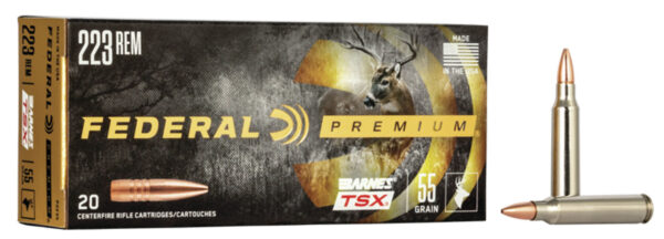 Federal P223S Premium  223Rem 55gr Barnes TSX 20 Per Box/10 Case — view 1