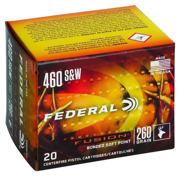 FEDERAL FUSION PISTOL AMO 460 S&W 260GR 20RD (10 BOX CASE) — view 1