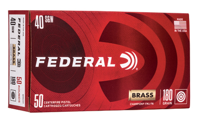 FED CHAMP 40S&W 180GR FMJ BRSS 50/1 — view 1