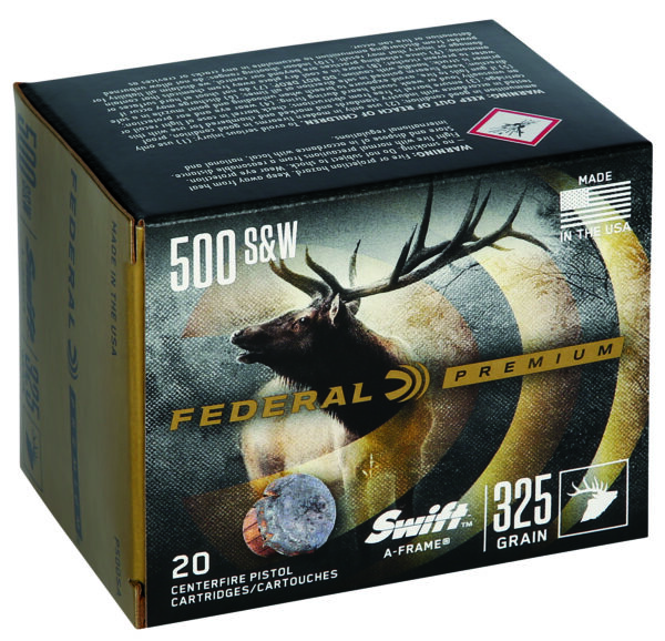 Federal P500SA Premium  500S&W Mag 325gr Swift A Frame 20 Per Box/10 Case — view 1