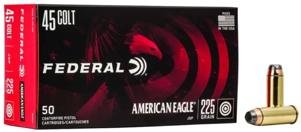 FEDERAL AMERICAN EAGLE AMO 45 COLT 225GR JSP 50RD (20 BOX CASE) — view 1