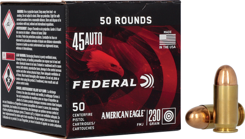 FEDERAL AE 45 ACP 230GR FMJ - 50RD 10BX/CS — view 1