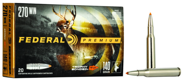 Federal P270TT3 Premium  270Win 140gr Trophy Bonded Tip 20 Per Box/10 Case — view 1