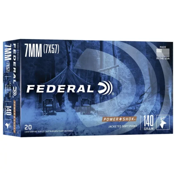 FEDERAL POWER SHOK AMO 7MM MAU 140GR HSSP 20RD (10 BOX CASE) — view 1
