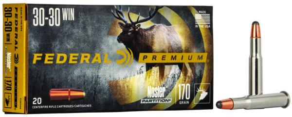 Federal P3030D Premium  30-30Win 170gr Nosler Partition 20 Per Box/10 Case — view 1