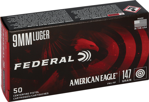 FEDERAL AE 9MM LUGER 147GR - FMJ-FP 50RD 20BX/CS — view 1