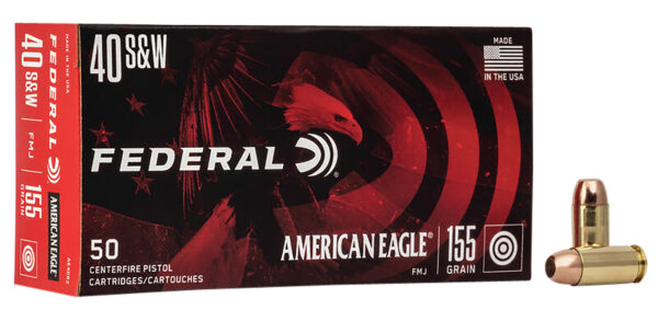 Federal AE40R2 American Eagle Handgun 40S&W 155gr Full Metal Jacket 50 Per Box/20 Case — view 1