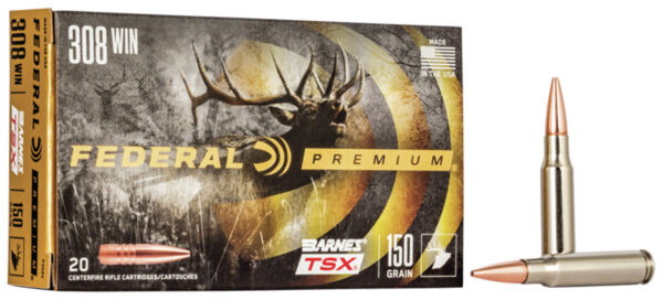 Federal P308V Premium  308Win 150gr Barnes TSX 20 Per Box/10 Case — view 1