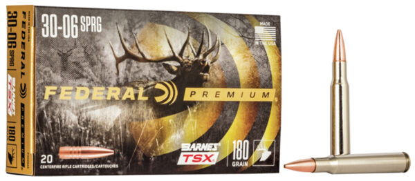 Federal P3006AE Premium  30-06Springfield 180gr Barnes TSX 20 Per Box/10 Case — view 1