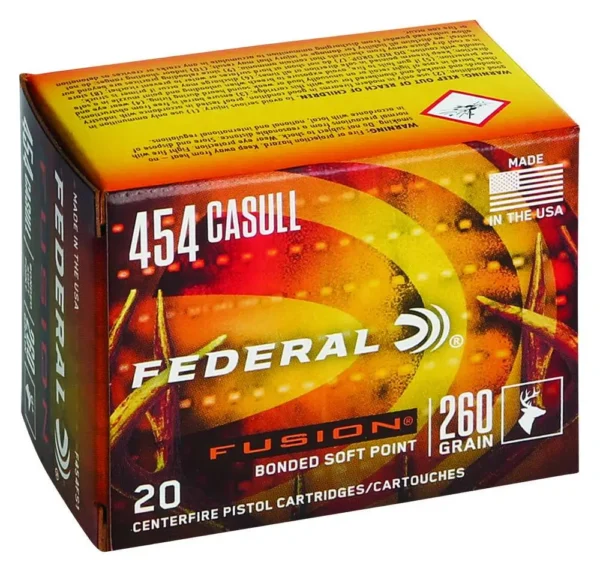 FEDERAL FUSION PISTOL AMO 454 CASULL 260GR 20RD (10 BOX CASE) — view 1